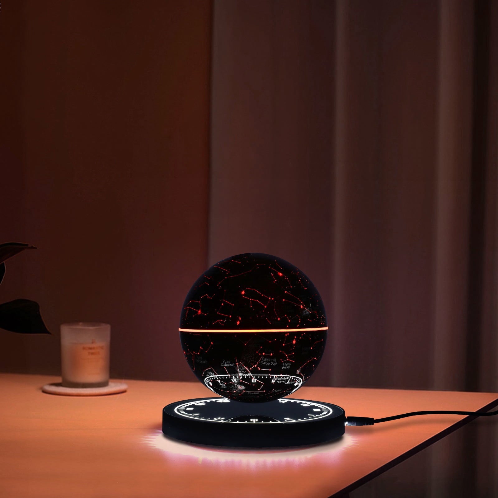 Magnetic Levitating Globe with LED, Floating Globe, Auto-Rotating Globe, Suitable for Decoration or Teaching Aids in Bedrooms, Living Rooms, Study Rooms