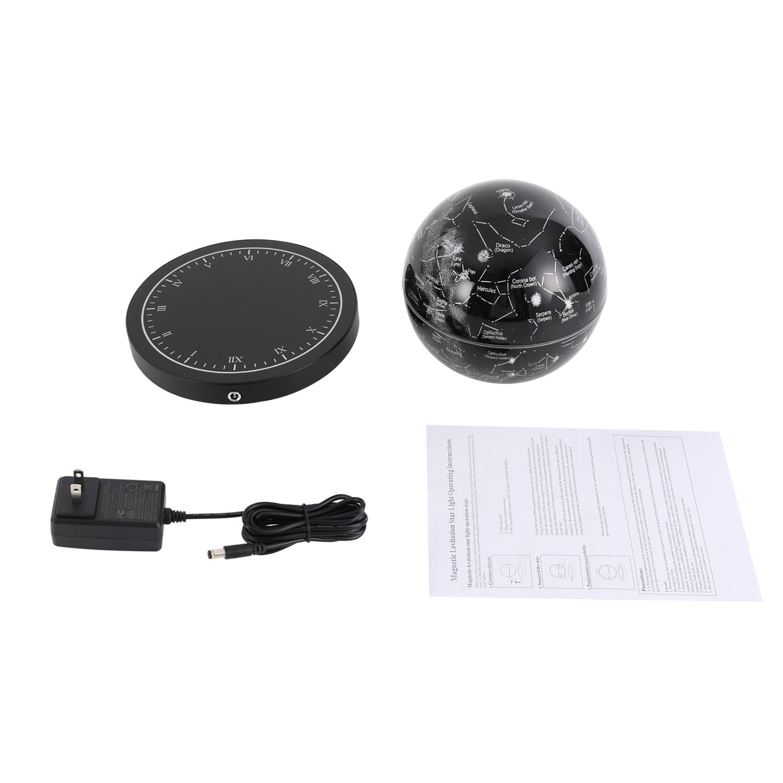 Magnetic Levitating Globe with LED, Floating Globe, Auto-Rotating Globe, Suitable for Decoration or Teaching Aids in Bedrooms, Living Rooms, Study Rooms