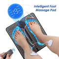 EMS Foot Massager Mat,Feet Electric Massager 8-Mode 19-Level Electrode Massage Foot Mat with 2 Pairs of Electrode Pads,Portable Legs Massager Pad Foot Massager Mat Black