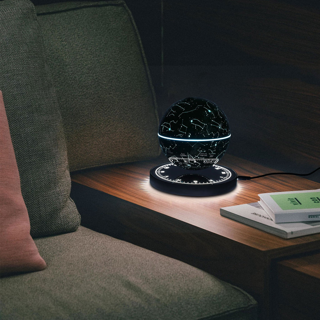 Magnetic Levitating Globe with LED, Floating Globe, Auto-Rotating Globe, Suitable for Decoration or Teaching Aids in Bedrooms, Living Rooms, Study Rooms