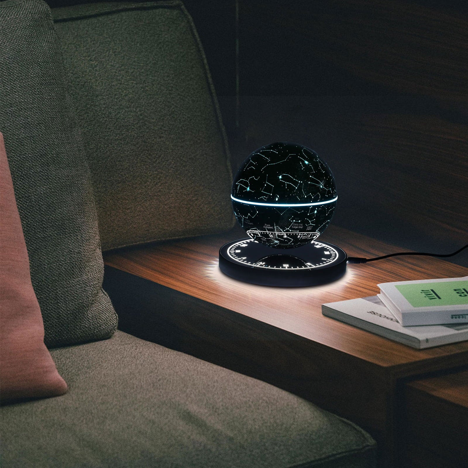 Magnetic Levitating Globe with LED, Floating Globe, Auto-Rotating Globe, Suitable for Decoration or Teaching Aids in Bedrooms, Living Rooms, Study Rooms