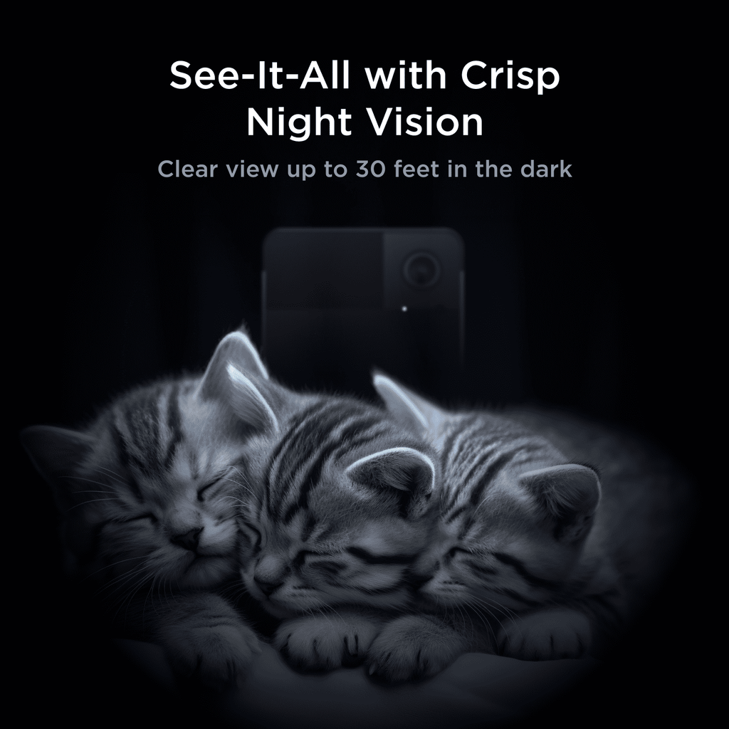 Play 2 Wifi Pet Camera with Laser Toy, 1080P HD, 160° View, Two-Way Audio, Night Vision, Motion & Sound Alerts, Dog & Cat Monitor with App