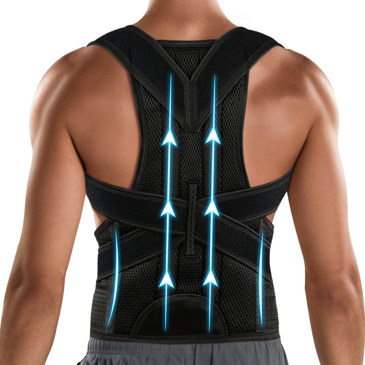 Posture Corrector for Men&Women - Back Brace for Lumbar Support and Upright - Breathable Back Straightener Back Corrector Posture(Large(33-37 Inch))