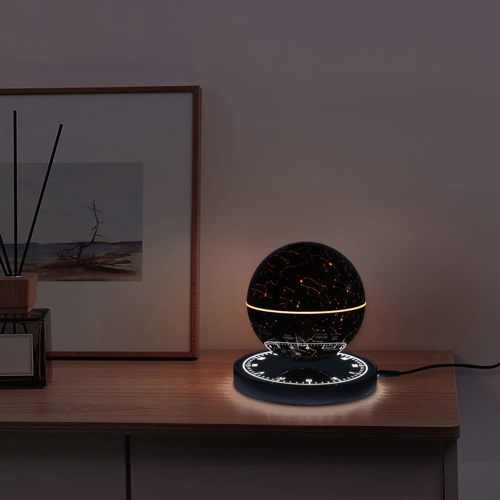Magnetic Levitating Globe with LED, Floating Globe, Auto-Rotating Globe, Suitable for Decoration or Teaching Aids in Bedrooms, Living Rooms, Study Rooms