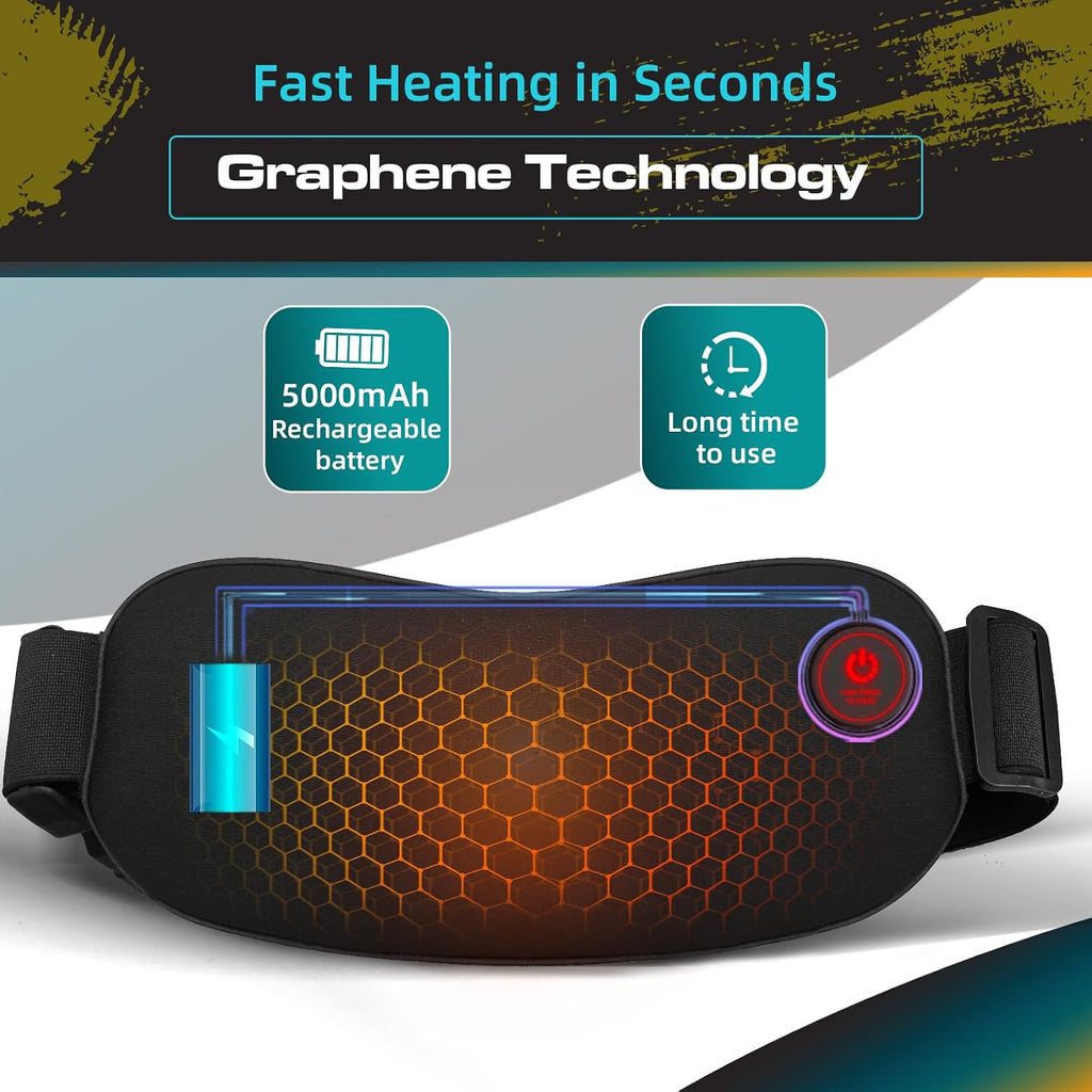 Portable Heating Pad Cordless Period Heating Pad for Cramps Menstrual Heat Pad Electric Rechargeable Battery Included 5000Mah for Long Time Use Heat Control