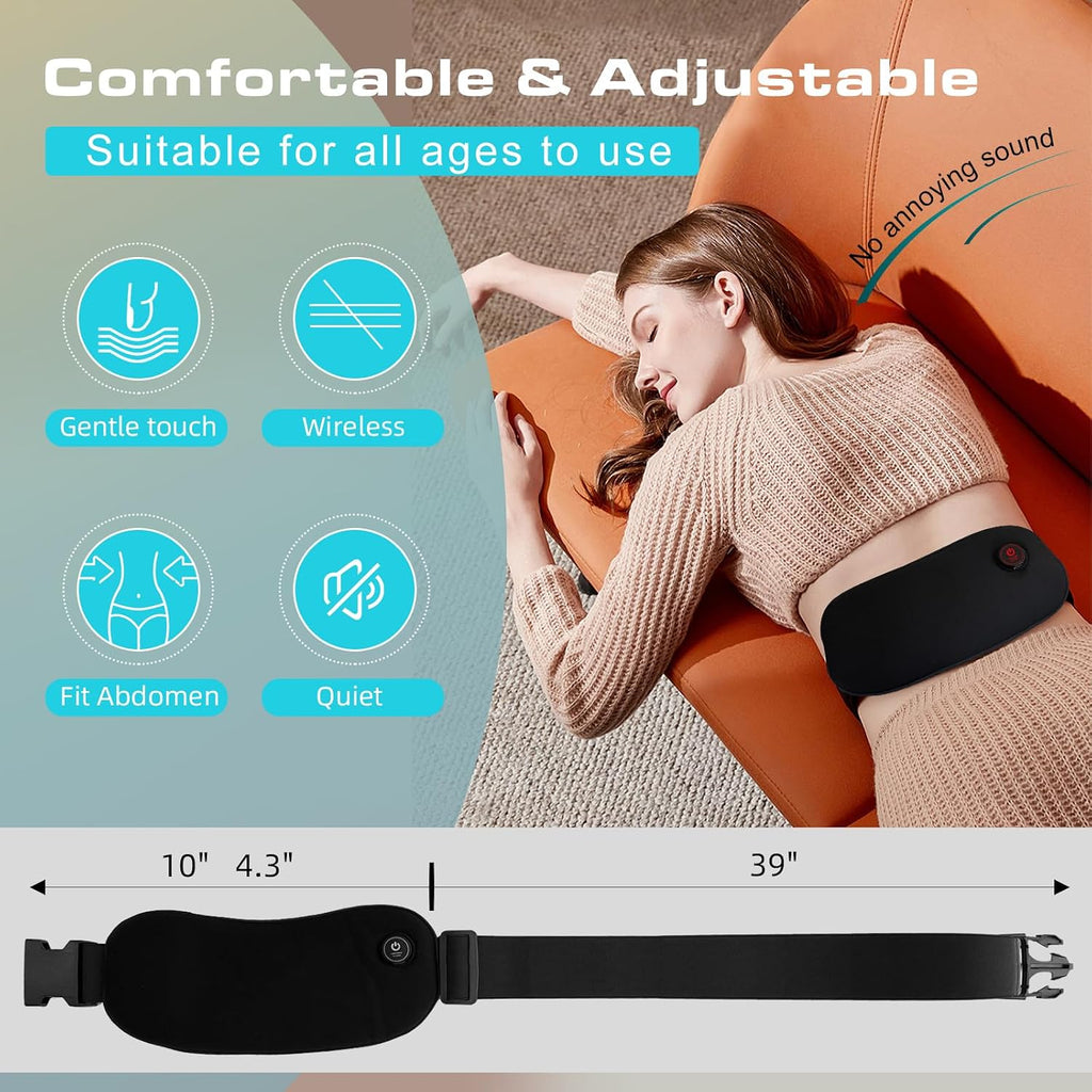 Portable Heating Pad Cordless Period Heating Pad for Cramps Menstrual Heat Pad Electric Rechargeable Battery Included 5000Mah for Long Time Use Heat Control