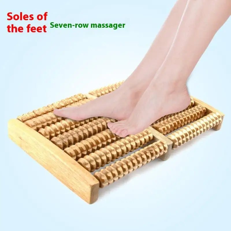 Wooden Foot Massager Roller Reflexology for Stress Fitness Health Care Feet Massage Roller Pain Relief