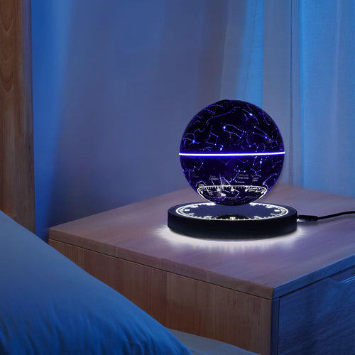 Magnetic Levitating Globe with LED, Floating Globe, Auto-Rotating Globe, Suitable for Decoration or Teaching Aids in Bedrooms, Living Rooms, Study Rooms