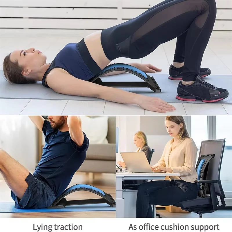 Back Massage Muscle Relaxation Stretcher, Back Stretching Relaxation Massage Pad, Lumbar Support Stretcher, Pain Relief