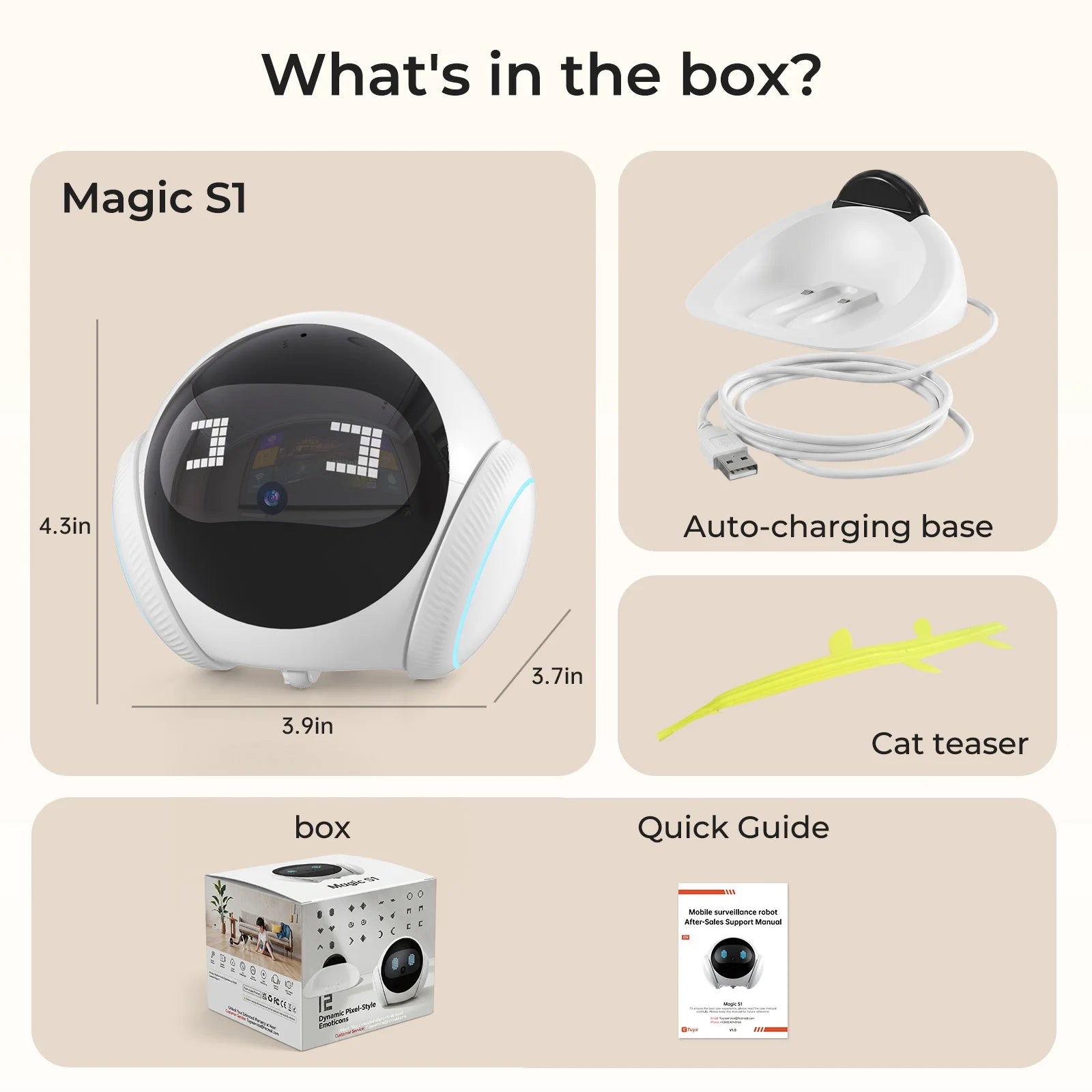 2K Pet Camera Robot with AI, Movable Indoor Wifi Cam, Whole-Home Auto Patrol, Auto-Recharge, 360° Pet Finder, 2-Way Audio, Bark & Sound Alerts for Dogs and Cats