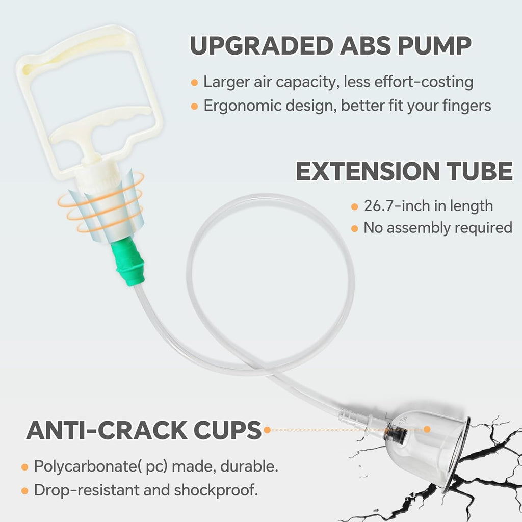 Cupping Therapy Set, 24 Massage Cups Cupping Set with Pump Vacuum Suction Cups for Body Cellulite Massage Back Pain Relief, Chinese Acupoint Physical Hijama