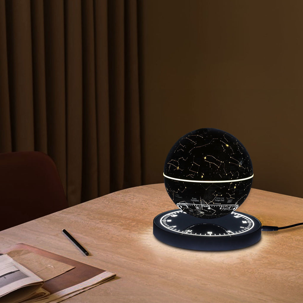 Magnetic Levitating Globe with LED, Floating Globe, Auto-Rotating Globe, Suitable for Decoration or Teaching Aids in Bedrooms, Living Rooms, Study Rooms