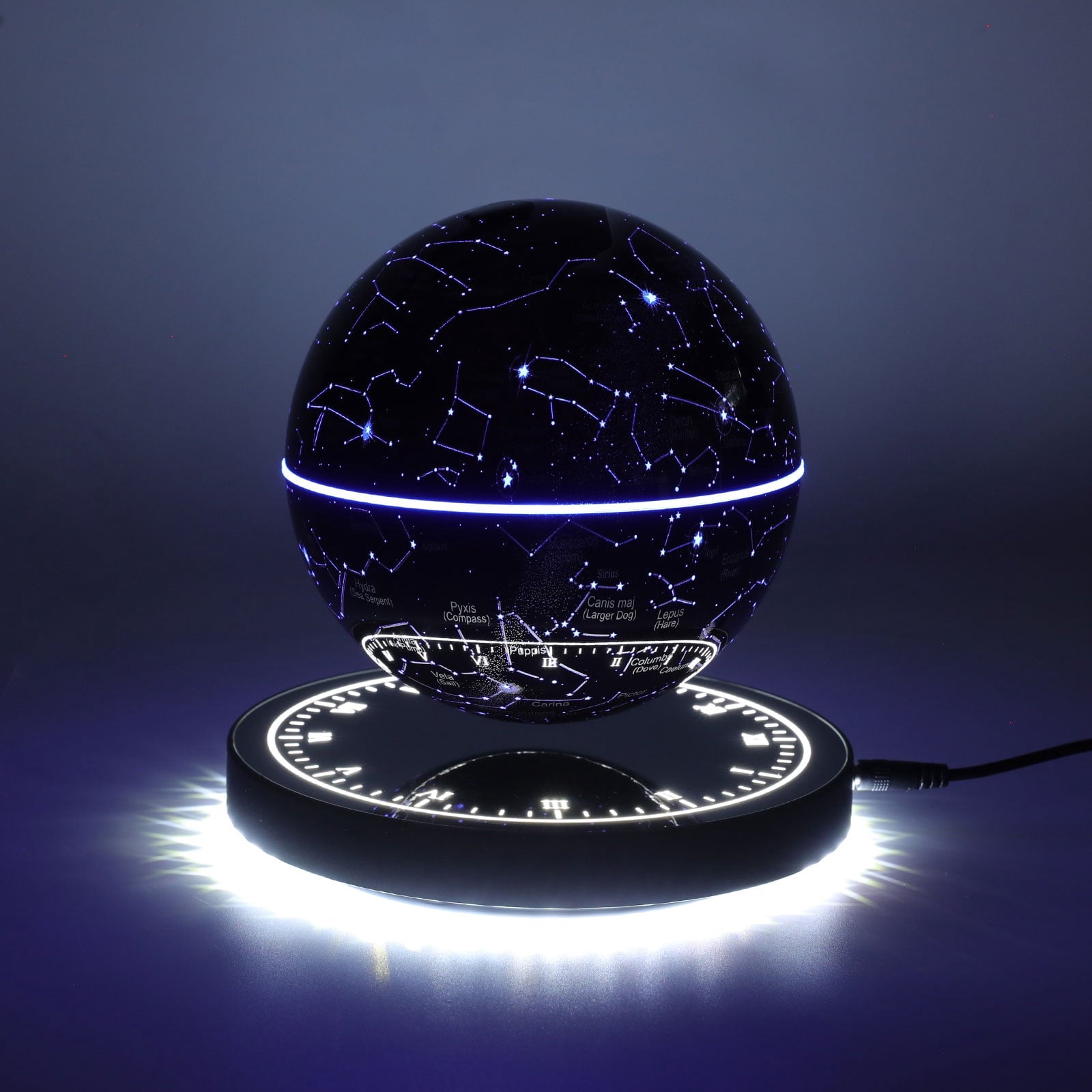 Magnetic Levitating Globe with LED, Floating Globe, Auto-Rotating Globe, Suitable for Decoration or Teaching Aids in Bedrooms, Living Rooms, Study Rooms